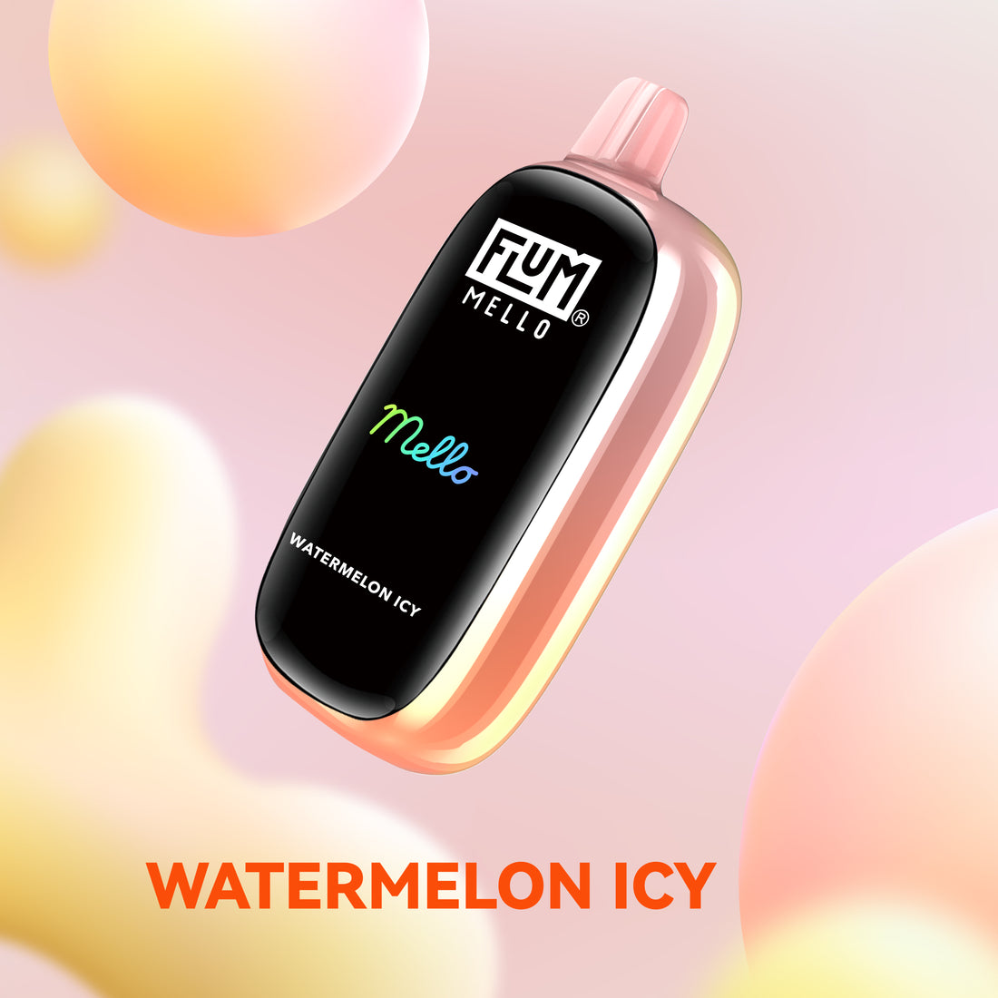 Watermelon Icy Flavor Flum Vape Mello 20000 Puffs product image showcasing sleek design and vibrant colors