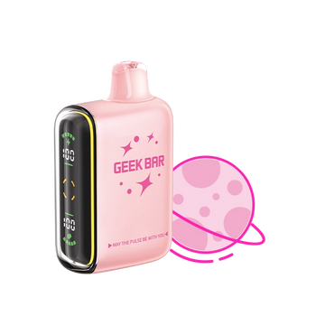 Strawberry B-Pop Flavor Geek Bar Pulse Nicotine Free Vape Disposable-Zero Nicotine-Non Nicotine  - 15000 Puffs