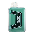 Close-up image of Miami Mint RAZ TN9000 Disposable, a refreshing and convenient disposable vape pen with a sleek design and mint flavor