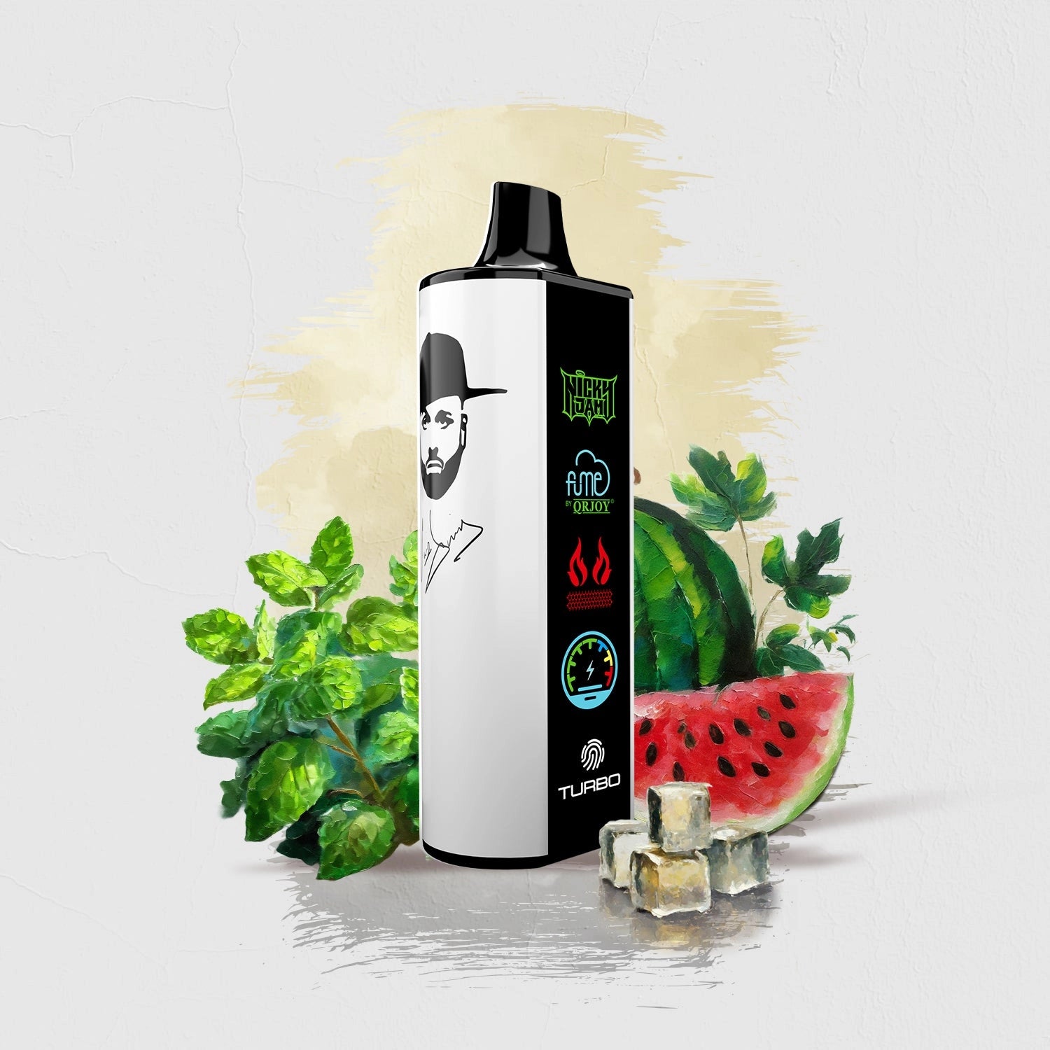 MiaMint flavor FUME Nicky Jam 15K Vape Disposable product, a refreshing and convenient option for vaping enthusiasts