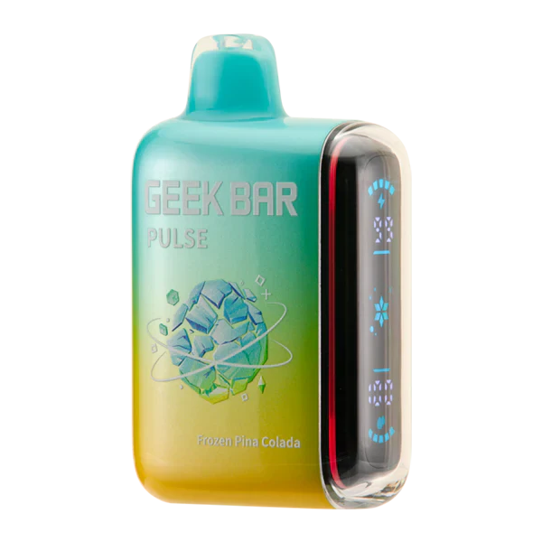 Pina colada Flavor Geek Bar Pulse Vape 15000 puffs Disposable Frozen Edition, a refreshing and convenient vaping option for tropical flavor enthusiasts