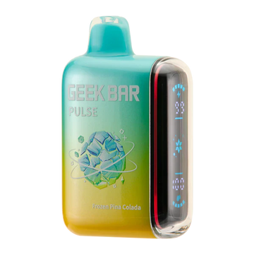 Pina colada Flavor Geek Bar Pulse Vape 15000 puffs Disposable Frozen Edition, a refreshing and convenient vaping option for tropical flavor enthusiasts