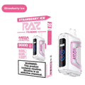 Close-up of the Strawberry Ice RAZ TN9000 Disposable vape pen, a sleek and convenient device for on-the-go vaping