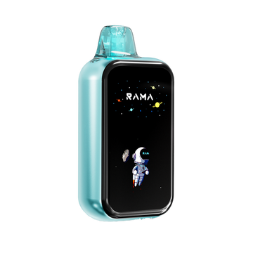 Close-up image of the Miami Mint Flavor Rama Vape TL 16000 DISPOSABLE, a convenient and flavorful disposable vape device with a refreshing mint flavor