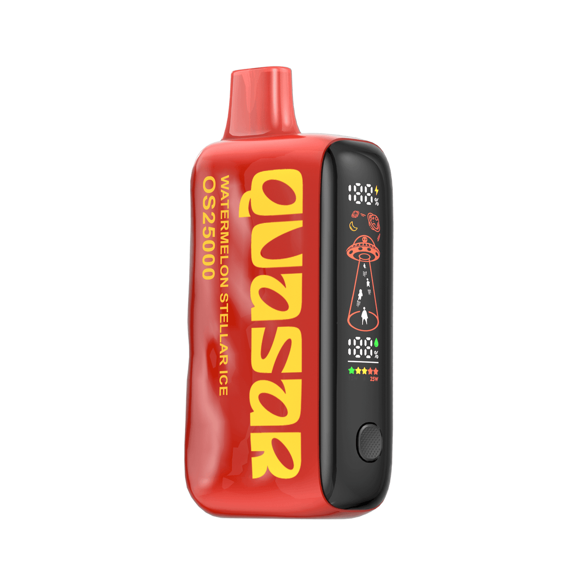 Watermelon Stellar Ice Flavor Lost Mary Vape Quasar OS25000 Disposable Vape – 25K Puffs, a fruity and refreshing disposable vape with a massive 25,000 puffs capacity