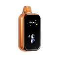 A sleek and stylish Peachy Taurus - Rama TL 16000 Vape in vibrant peach color with a smooth, ergonomic design for an enjoyable vaping experience