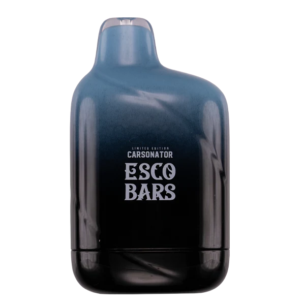 Close-up of BLACK DRAGON ICE Flavor ESCO BAR VAPE 6000 DISPOSABLE with sleek black design and dragon logo, perfect for vaping enthusiasts looking for a cool and bold flavor experience