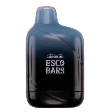 Close-up of BLACK DRAGON ICE Flavor ESCO BAR VAPE 6000 DISPOSABLE with sleek black design and dragon logo, perfect for vaping enthusiasts looking for a cool and bold flavor experience