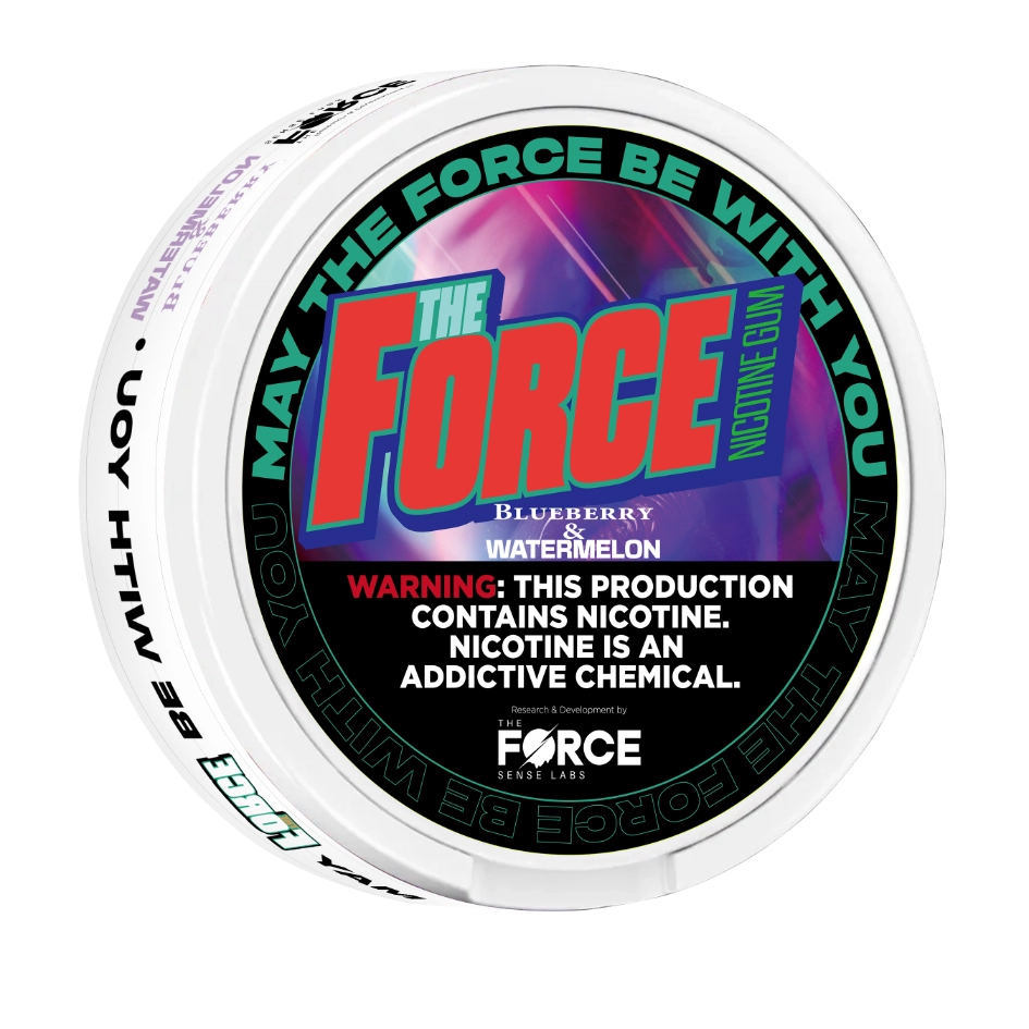 Blueberry Watermelon Flavor Nicotine Gum 4mg by THE FORCE SENSE LABS