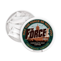 CHOCOLATE MINT COFFEE Flavor 50mg caffeine COFFEE POUCHES THE FORCE SENSE LABS product illustration showing a pouch of coffee with chocolate mint flavor and 50mg caffeine content