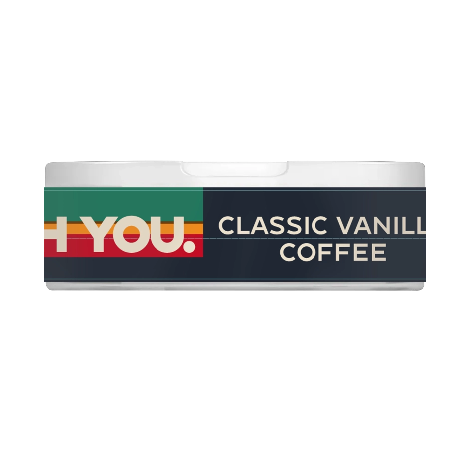 Classic Vanilla Coffee Flavor Coffee Pouches with 50mg Caffeine from The Force Sense Labs, perfect for a smooth and energizing brew