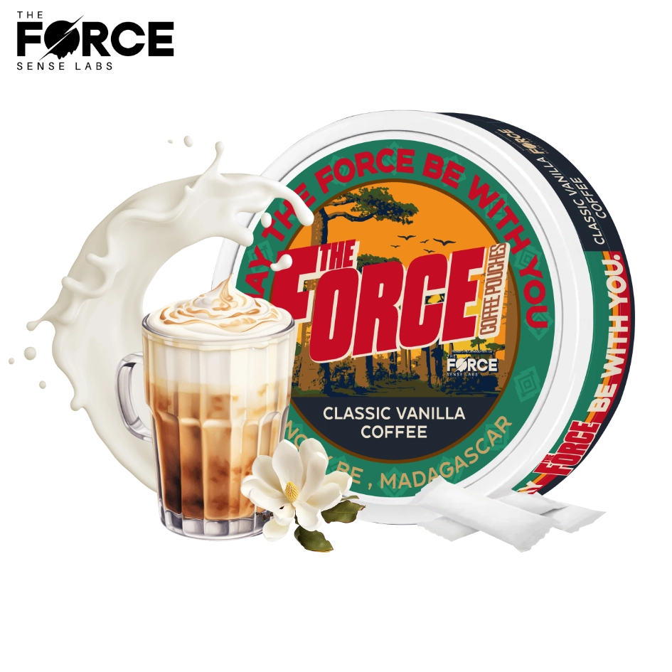 THE FORCE SENSE LABS 50mg caffeine COFFEE POUCHES - convenient on-the-go caffeine boost for coffee lovers