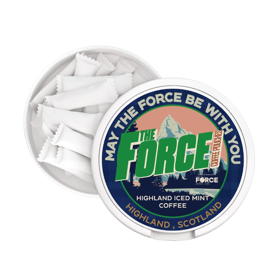 THE FORCE SENSE LABS 50mg caffeine COFFEE POUCHES - convenient and potent coffee option for on-the-go energy needs