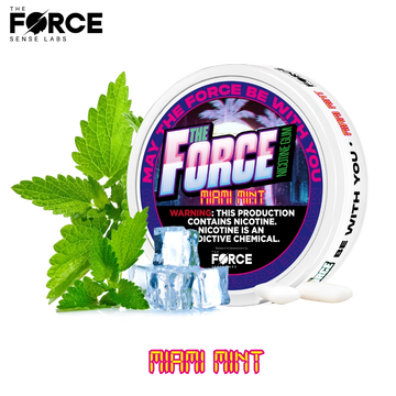 THE FORCE SENSE LABS Nicotine Gum product packaging with logo and description