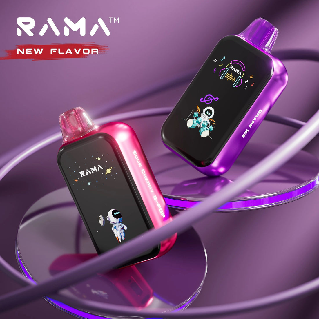 Close-up image of the Rama Vape TL 16000 DISPOSABLE, a sleek and modern disposable vape device with a durable design and long-lasting battery life