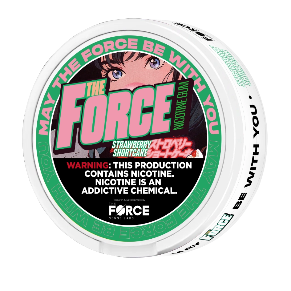 Strawberry Shortcake Flavor Nicotine Gum from THE FORCE SENSE LABS, 4mg