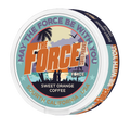 SWEET ORANGE COFFEE Flavor 50mg caffeine COFFEE POUCHES THE FORCE SENSE LABS - A vibrant orange-flavored coffee pouch with a 50mg caffeine boost