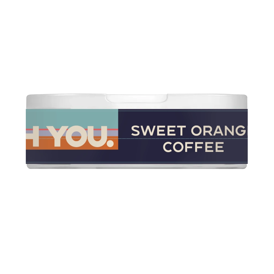 Sweet Orange Coffee Flavor pouches with 50mg caffeine from The Force Sense Labs