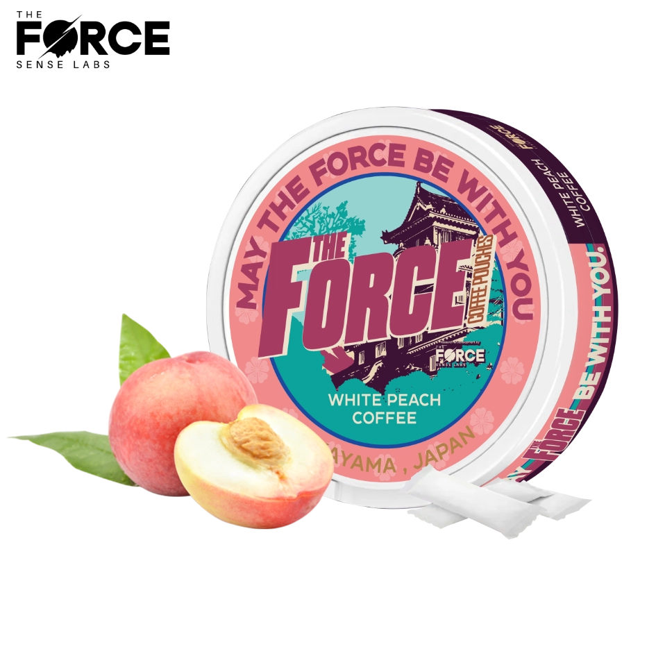 THE FORCE SENSE LABS 50mg caffeine COFFEE POUCHES, convenient single-serve pouches for a quick caffeine boost on the go