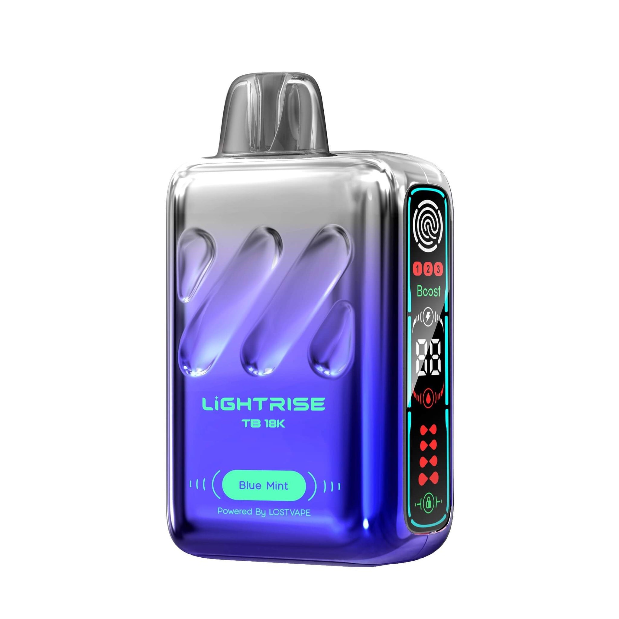 Blue Mint Lost Vape Lightrise TB 18k disposable product with sleek design and refreshing flavor for on-the-go vaping