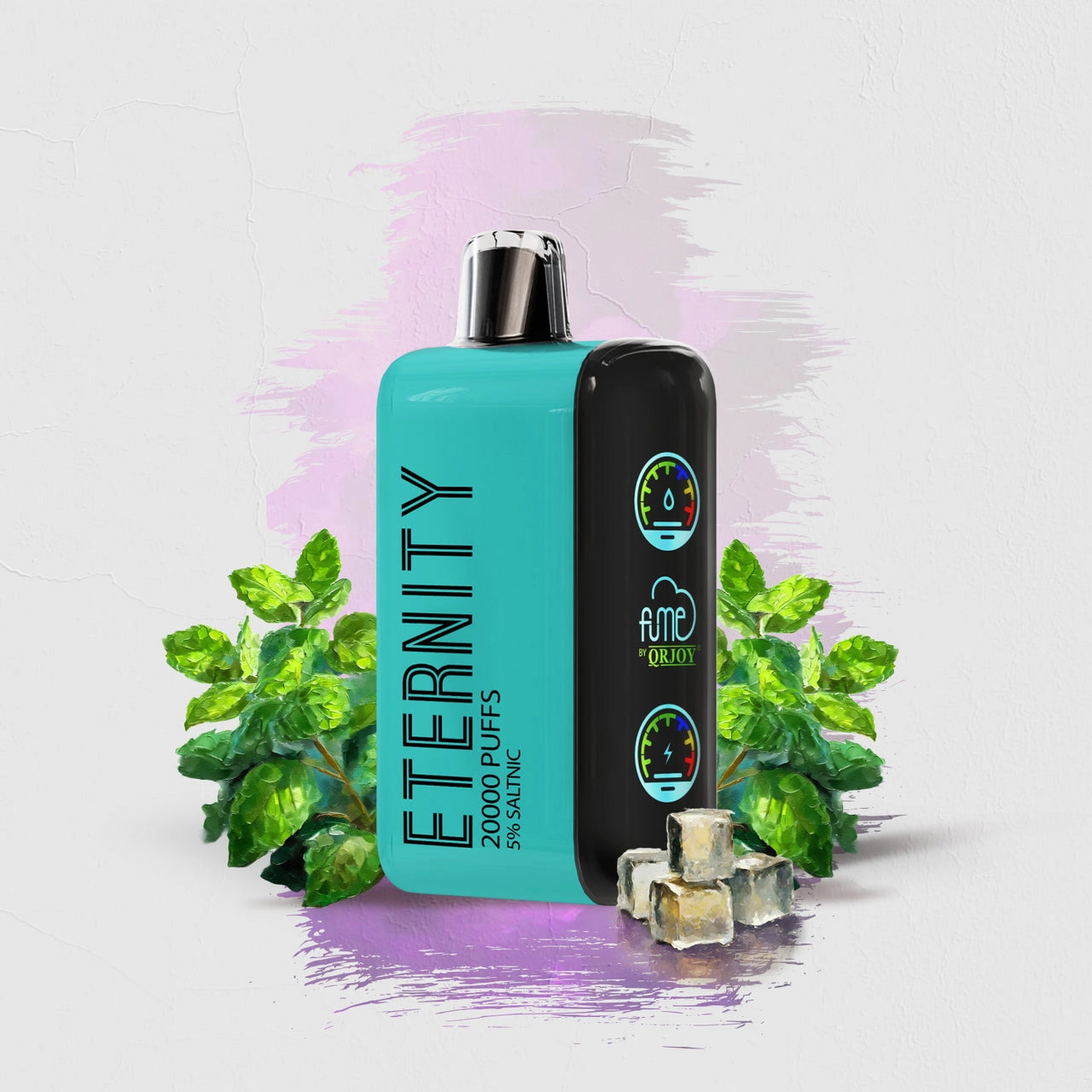 A high-quality image of the Refresh flavor FUME Vape Eternity 20K Puffs Disposable, showcasing its sleek design and long-lasting flavor