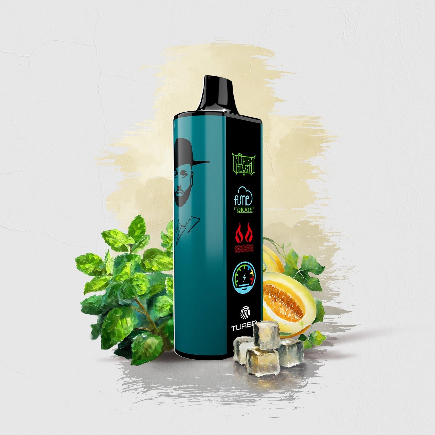 Colorful and vibrant Lush Medellin flavor FUME Nicky Jam 15K Vape Disposable product