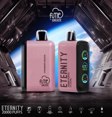 Close-up image of the FUME Vape Eternity 20K Puffs, a sleek and durable vape device designed to provide long-lasting and satisfying vaping experience